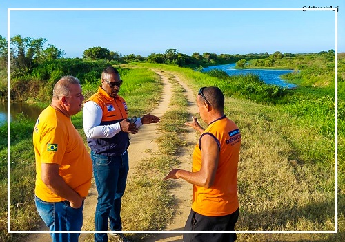 Defesa Civil vistoria diques no norte do Estado